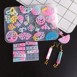 2Pcs Ancient Earrings Hairpin Necklace Pendant Resin Mold