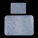 2Pcs Ancient Earrings Hairpin Necklace Pendant Resin Mold