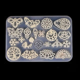 2Pcs Hollow Flower Earrings Necklace Resin Molds Kit