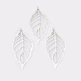 2Pcs Antique Silver Large Leaf Pendant 95x46mm