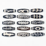 2Pcs 10X30mm Dzi Agates Beads for DIY Jewelry Making
