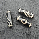 2Pcs 10X30mm Dzi Agates Beads for DIY Jewelry Making