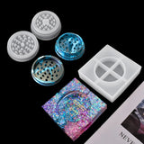 2Pcs Silicone Ashtray & Herb Grinder Mold Resin Jewelry Storage Box