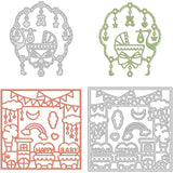 2Pcs Baby Metal Cutting Dies for Scrapbook Cards Decoration