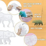 2Pcs Bear Deer Resin Molds Silicone Kit Deer Bear Decor Large Molds