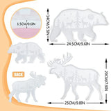 2Pcs Bear Deer Resin Molds Silicone Kit Large Silicone Resin Casting For DIY