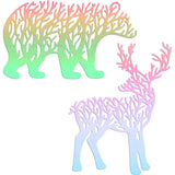 2Pcs Bear and Deer Metal Cutting Dies for DIY Scrapbook Wedding Cards Decoration