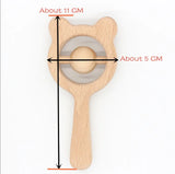 2Pcs Baby Bear Bell Wood DIY Grinding Bar Accessories