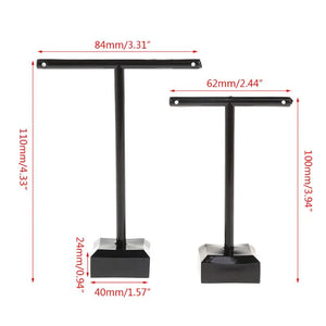 2Pcs T Shape Acrylic Earring Display Stand for Photography Props