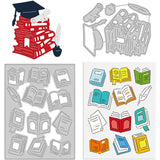 2Pcs Book Background Metal Cutting Dies for DIY Scrapbook Greeting Cards