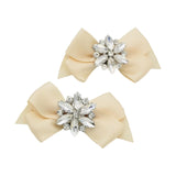 Rhinestone Bow Shoe Clips Bridal Charms DIY Shoes Decor