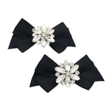 Rhinestone Bow Shoe Clips Bridal Charms DIY Shoes Decor