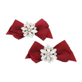 Rhinestone Bow Shoe Clips Bridal Charms DIY Shoes Decor