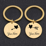 2Pcs Couple Keychain Boyfriend Girlfriend Valentines Gift