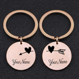 2Pcs Couple Keychain Boyfriend Girlfriend Valentines Gift