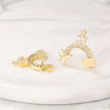 2Pcs Airplane Rainbow Charm Pendants for DIY Jewelry Making