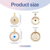 Brass Evil Eye Snake Charm Pendant for DIY Jewelry Making
