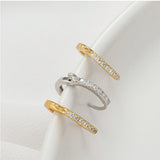 Brass CZ Leverback Hoop Earrings for DIY Jewelry