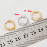 Brass CZ Leverback Hoop Earrings for DIY Jewelry