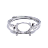 2Pcs Brass Prong Claw Semi Mount Moissanite Ring Settings 7x9mm Oval