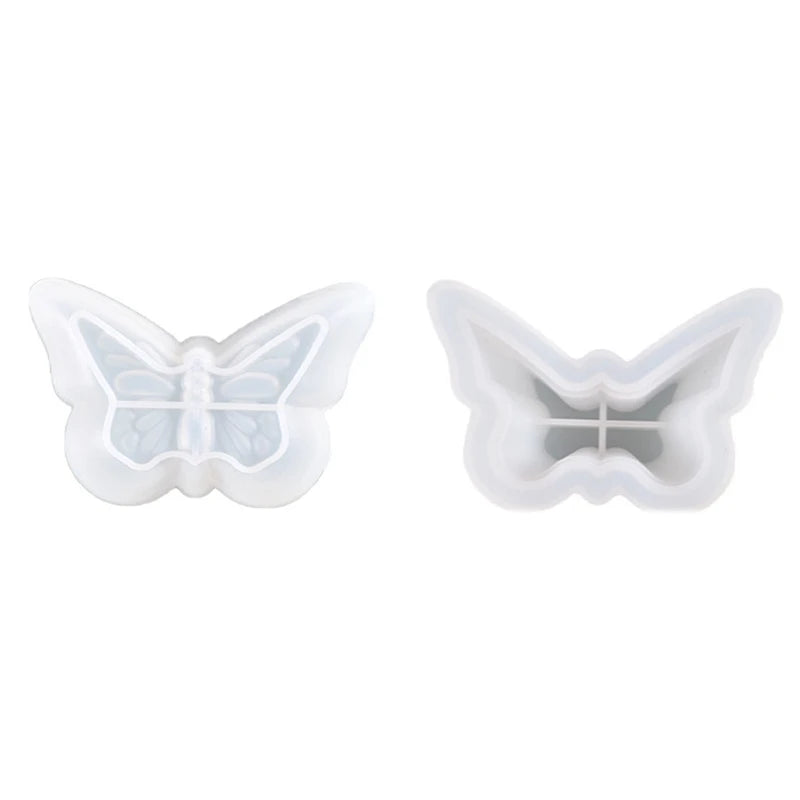 2Pcs Butterfly Storage Box Epoxy Resin Mold DIY Crafts Ornament Mold