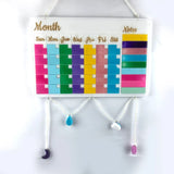 2Pcs Calendar/notepad Resin Silicone Mold DIY Calendar Week Calendar Month Board