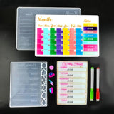 2Pcs Calendar/notepad Resin Silicone Mold DIY Calendar Week Calendar Month Board