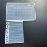 2Pcs Calendar/notepad Resin Silicone Mold DIY Calendar Week Calendar Month Board