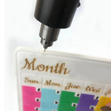 2Pcs Calendar/notepad Resin Silicone Mold DIY Calendar Week Calendar Month Board