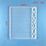 2Pcs Calendar/notepad Resin Silicone Mold DIY Calendar Week Calendar Month Board