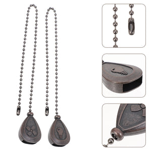 2Pcs Ceiling Fan Pull Chain Extender Pendant Home Hanging Decoration Ornament