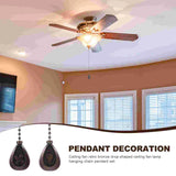 2Pcs Ceiling Fan Pull Chain Extender Pendant Home Hanging Decoration Ornament