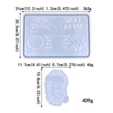 2Pcs Christmas Coaster Crystal Epoxy Mold Xmas Tray Resin Silicone Mold