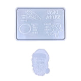 2Pcs Christmas Coaster Crystal Epoxy Mold Xmas Tray Resin Silicone Mold