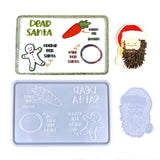 2Pcs Christmas Coaster Crystal Epoxy Mold Xmas Tray Resin Silicone Mold
