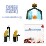 2Pcs Christmas Count Down Calendar Resin Mold Home Decoration
