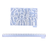 2Pcs Christmas Count Down Calendar Resin Mold Home Decoration