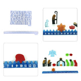 2Pcs Christmas Count Down Calendar Resin Mold Home Decoration