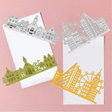 2Pcs Cities Ferris Wheel Metal Cutting Dies DIY Scrapbook Wedding Cards