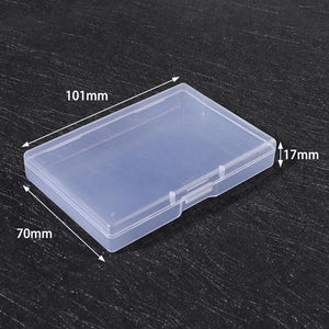 2Pcs Clear Storage Boxes Rectangle Plastic Box For Necklace Earring