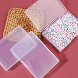 2Pcs Clear Storage Boxes Rectangle Plastic Box For Necklace Earring