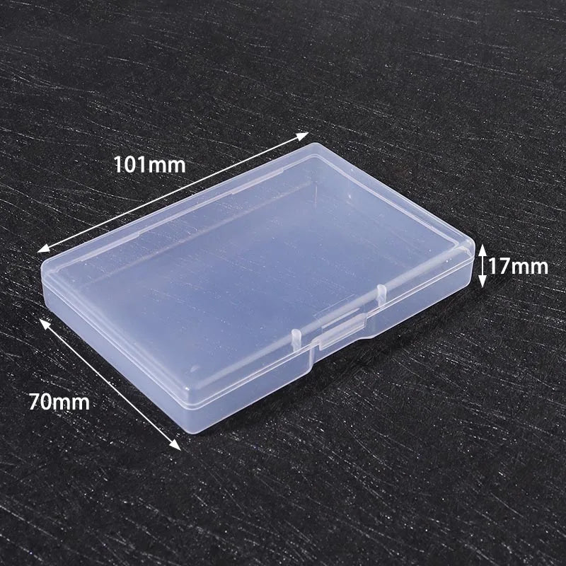 2Pcs Clear Storage Boxes Rectangle Plastic Box For Necklace Earring