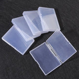2Pcs Clear Storage Boxes Rectangle Plastic Box For Necklace Earring