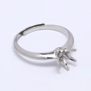 2Pcs Copper Pave CZ Moissanite Ring Setting Semi Mount Bases