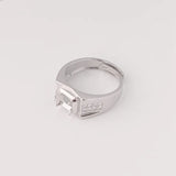 2Pcs Copper Pave CZ Moissanite Ring Setting Semi Mount Bases