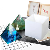 2Pcs Large Pyramid Resin Mold DIY Decoration Silicone Mold