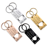 Personalized Heart Keychain with Date, Valentine's Gift for Couple