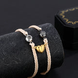 2Pcs Magnetic Heart Projection Bracelet Set for Girlfriend Birthday Gift