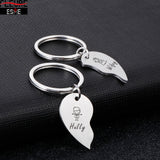 Personalized Heart Jigsaw Shape Keychains Set for Couples