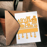 2Pcs Baby Products Metal Cutting Dies for DIY Scrapbook Birthday Cards Making